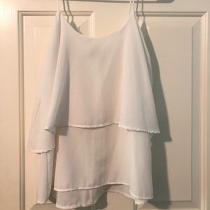 Layered white tank